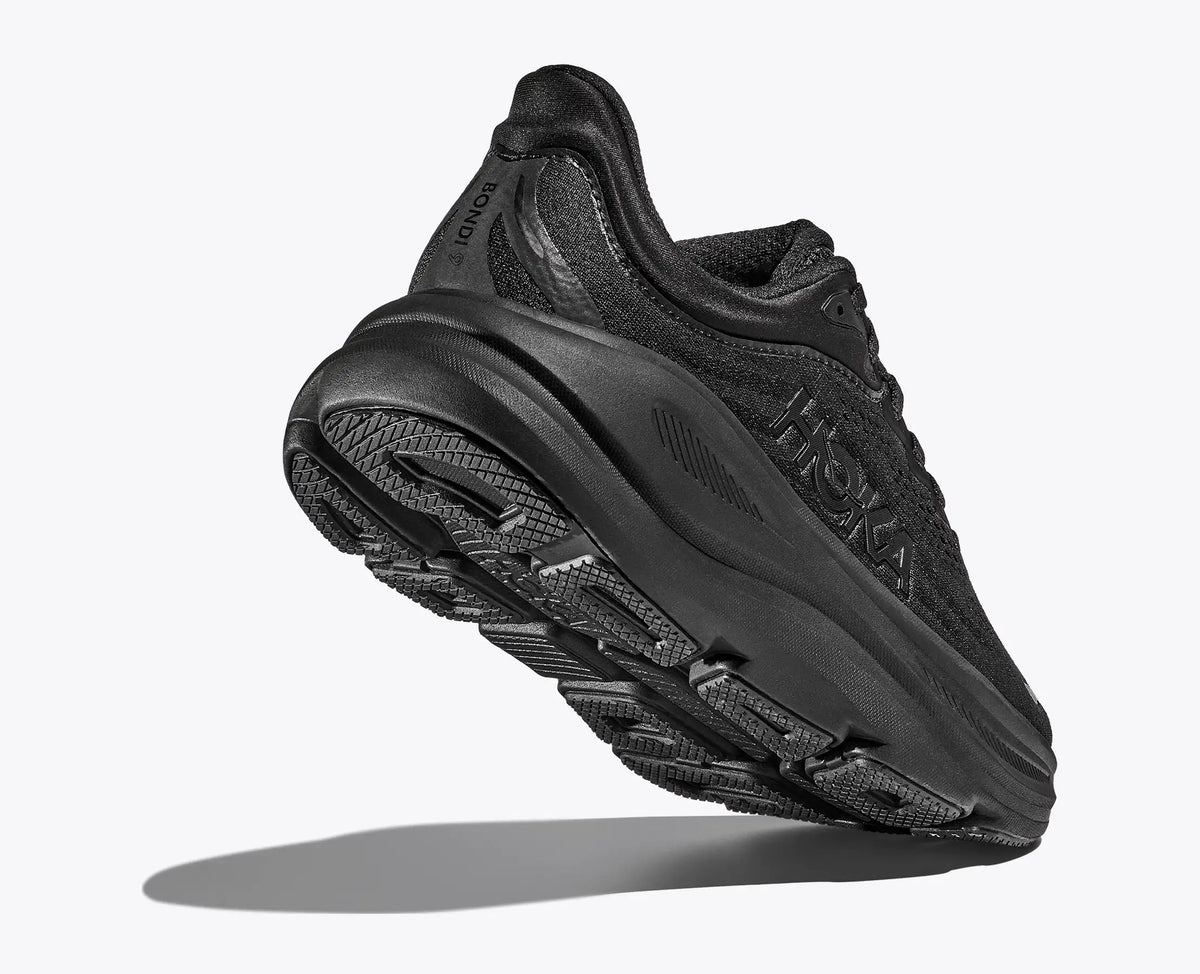 HOKA Bondi 9 — Black / Black — vue 4