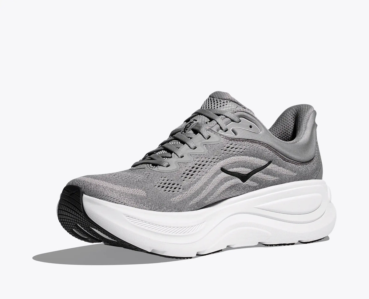 HOKA Bondi 9 — Galactic Grey / Stellar Grey — vue 3