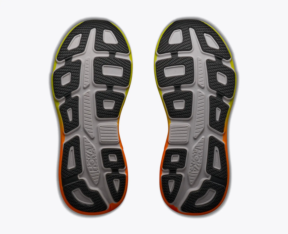 HOKA Bondi 9 — White / Neon Tangerine — vue 7
