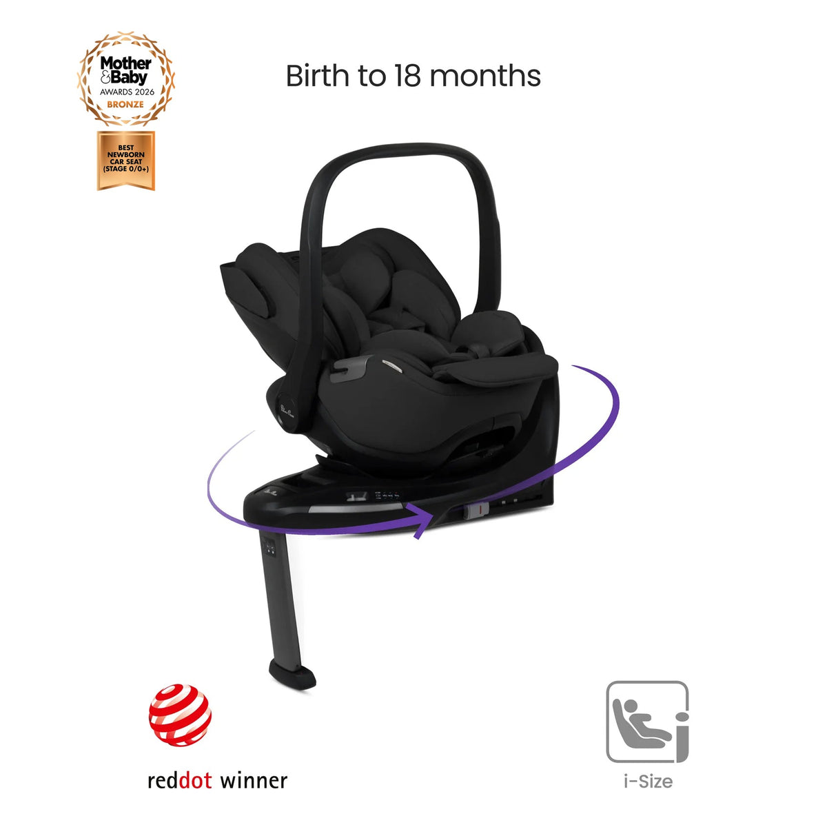 Silver Cross x Automobili Lamborghini Reef AL Arancio Travel System Ultimate 360 Infant Carrier Bundle (11-piece)