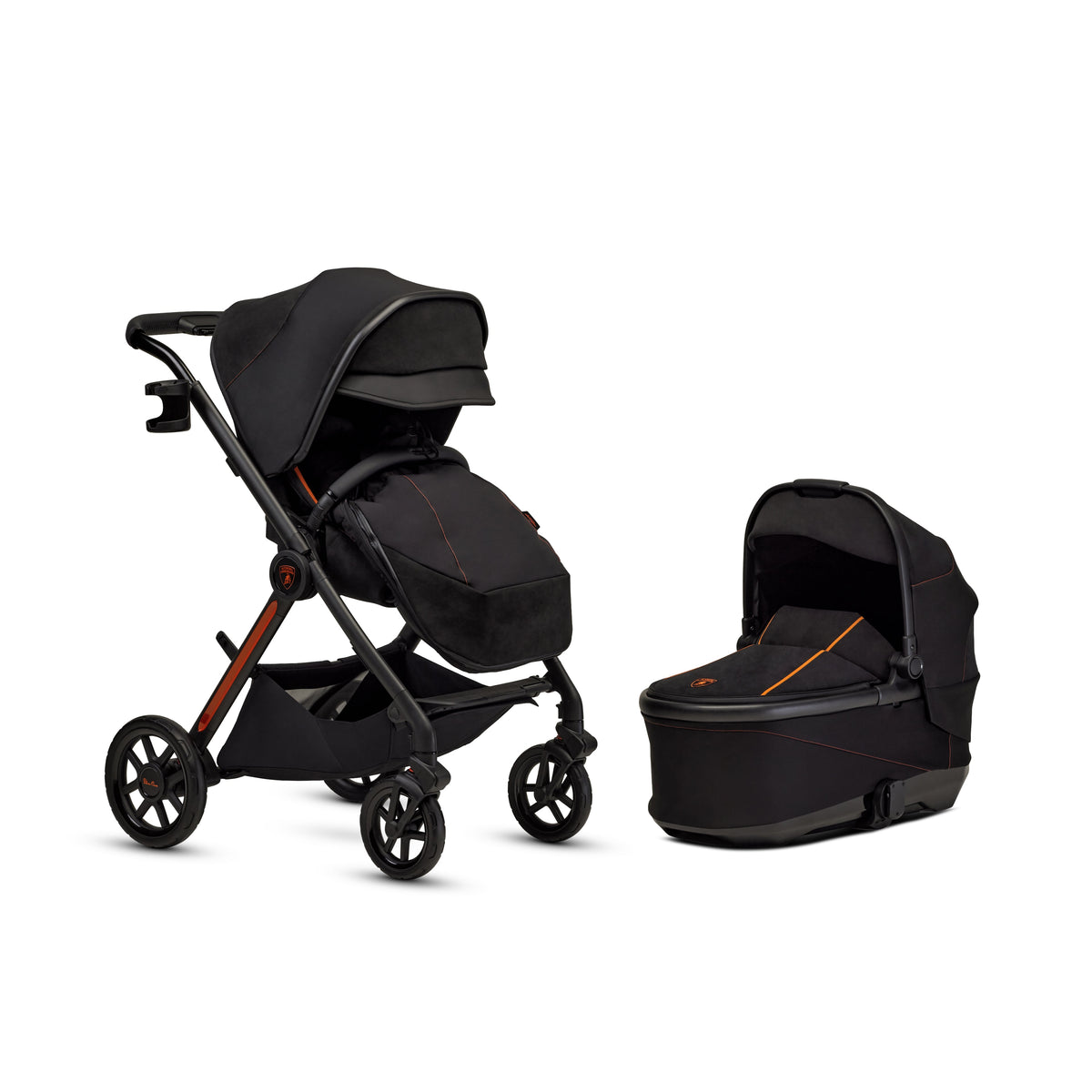 Silver Cross x Automobili Lamborghini Reef AL Arancio Travel System Ultimate 360 Infant Carrier Bundle (11-piece)