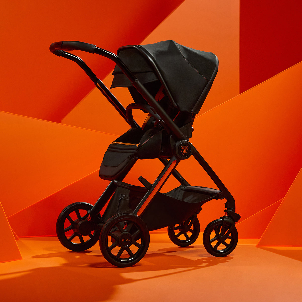 Silver Cross x Automobili Lamborghini Reef AL Arancio Travel System Ultimate 360 Family Car Seat Bundle (12-piece)