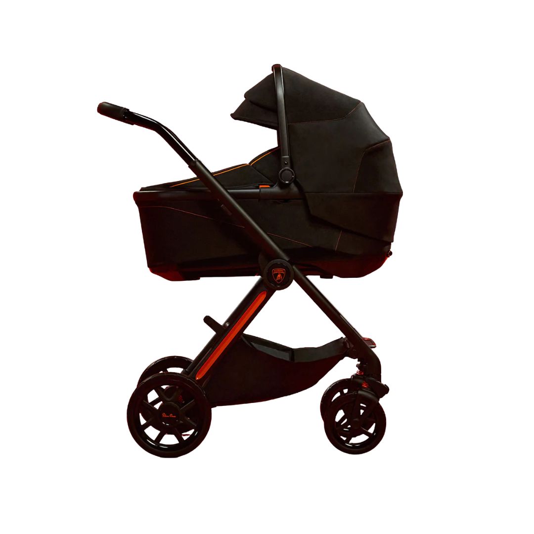 Silver Cross x Automobili Lamborghini Reef AL Arancio Travel System Ultimate 360 Infant Carrier Bundle (11-piece)
