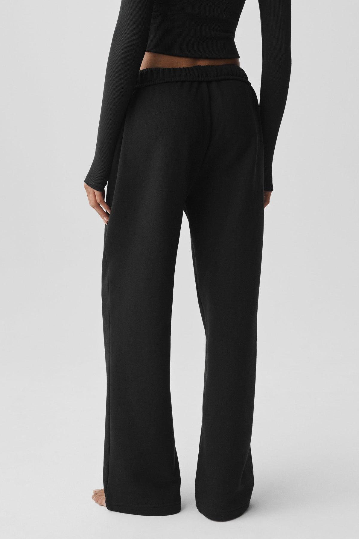 Pantalon large à taille avec cordon