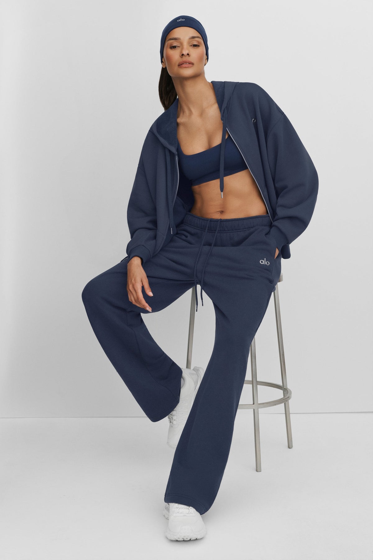 Pantalon large à taille avec cordon