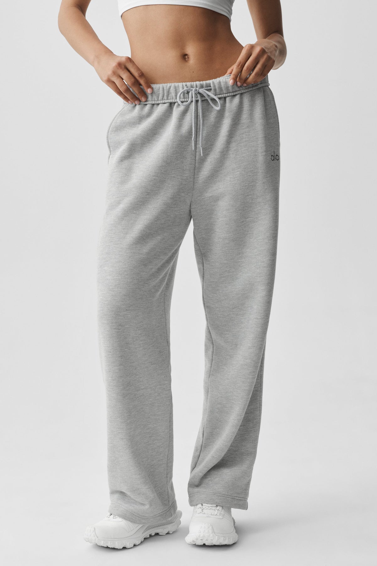 Pantalon large à taille avec cordon