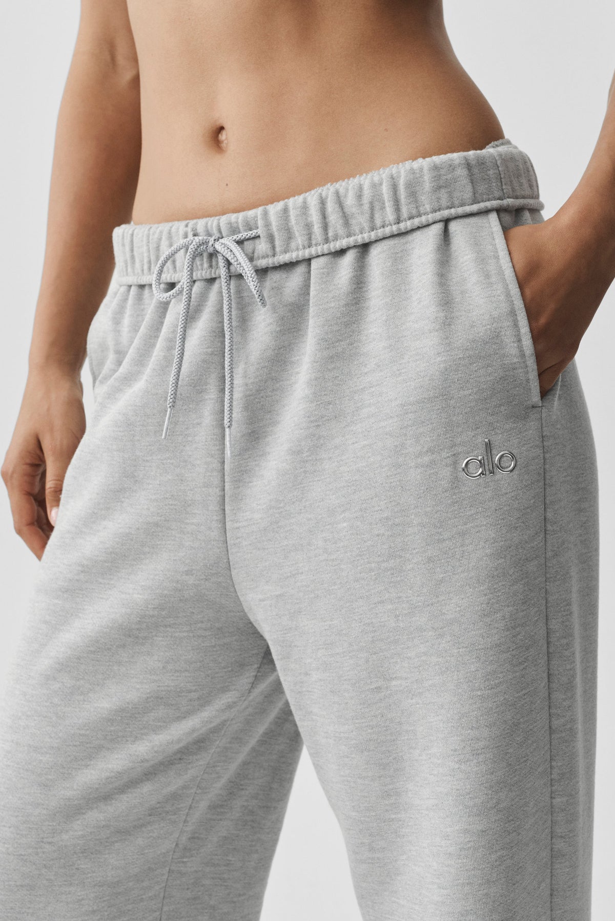 Pantalon large à taille avec cordon