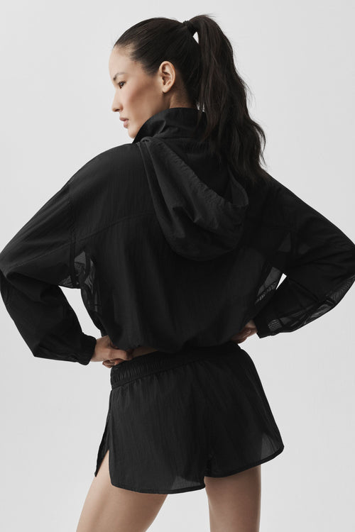 1/4 Zip Go Time Pullover - Black
