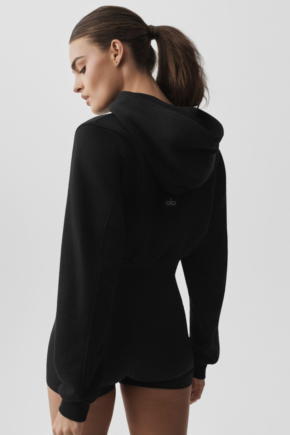 Sweet Escape Zip-Up Hoodie - Black