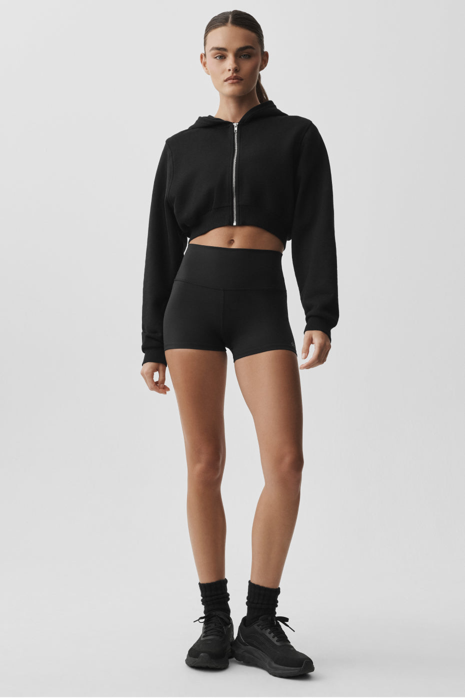 Sweet Escape Zip-Up Hoodie - Black