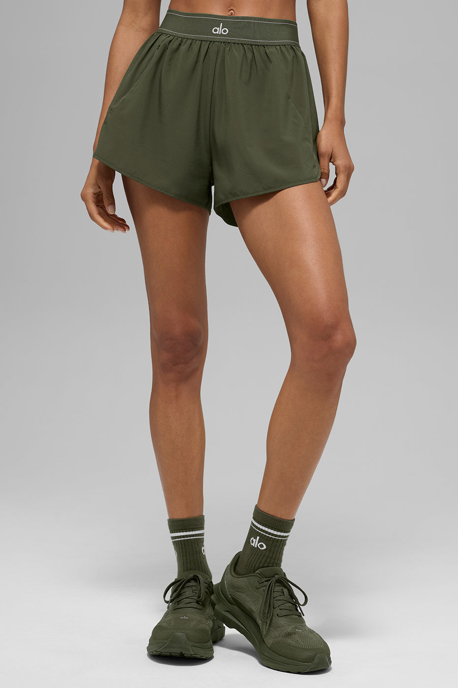 short Match Point  Olive Green