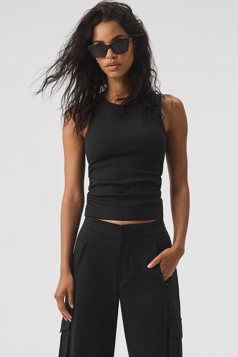 Tank top ribbed en pointe  "best-seller"