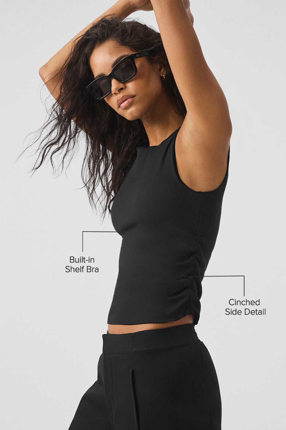 Tank top ribbed en pointe  "best-seller"