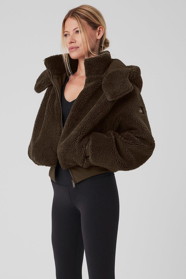 Veste à capuche effet peluche