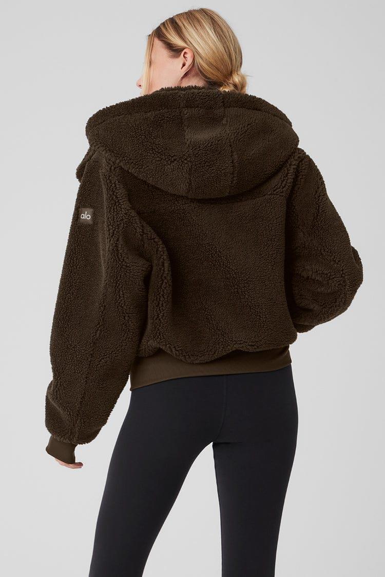 Veste à capuche effet peluche