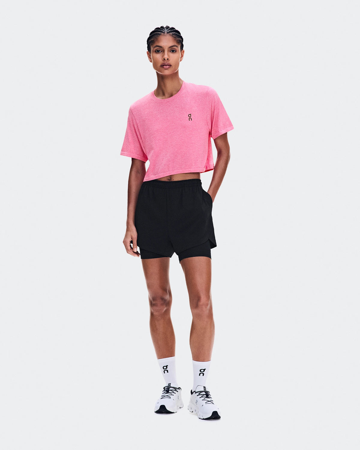 Train Flex-T Crop coloris Rose chiné – vue 1